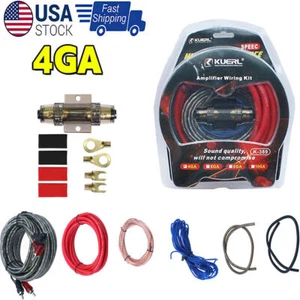 Car Audio 4Gauge Cable Kit Amp Amplifier Install RCA Subwoofer Sub Wiring 2000W - Picture 1 of 16
