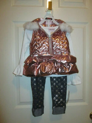 LITTLE LASS TODDLER GIRLS  3 PC DRESSY OUTFIT SZ 2T , 4T CHOICE NEW - Image 1 of 4