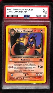 PSA 7 Pokemon 2000 Team Rocket Dark Charizard #21 - Picture 1 of 2