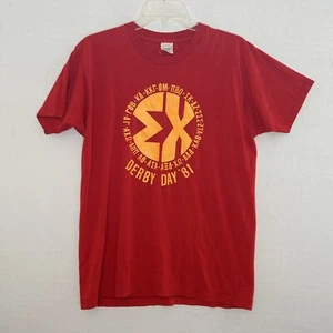 Vintage Sigma Chi Fraternity College Derby Day 1981 Screen Star Tag - Bild 1 von 5