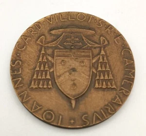 VATIKAN CAMARLENGO KARDINAL VILLOT BRONZEMEDAILLE - SEPT/1978 WAPPEN g. - Bild 1 von 5