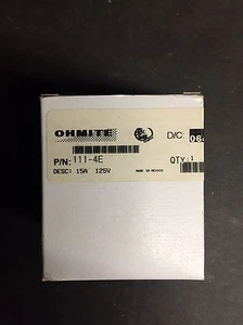OHMITE 111-4E Rotary Switch, 111 Series, Non Illuminated, 30 °, 15 A, 15 A, 125 - Picture 1 of 5