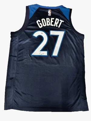 Camiseta deportiva firmada por Rudy Gobert autografiada de Minnesota T Wolves con certificado de autenticidad PSA ADN AO78387 Foto 1 de 4