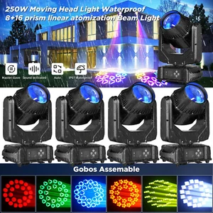 250W Waterproof IP67 LED Moving Head Light RGB Gobo Beam Stage DJ Show DMX Spot - Picture 1 of 17