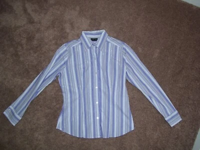 Camisa Oxford Elástica Feminina New York & Company Roxa Metálica Média 20" Baú - Imagem 1 de 4