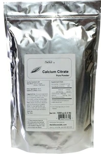 NuSci 100 % reines Calciumcitrat Pulver 1 kg (2,2 lb) usp - Bild 1 von 4