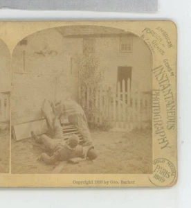 Lauschropper Dropper Comic George Barker Stereoview - Bild 1 von 2