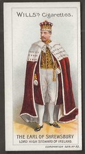 WILLS-CORONATION SERIES 1902 (NARROW ARROWS)-#53- EARL OF SHREWSBURY 