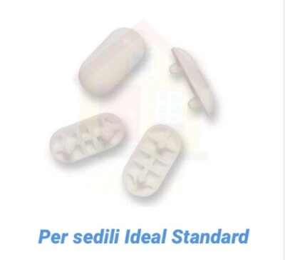 4 Pz. PARACOLPI COPRIVASO TIPO IDEAL STANDARD SEDILE WC GOMMINI COPRI-WATER KIT - Immagine 1 di 3