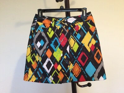 Nueva minifalda/corta de golf geométrica colorida roja/amarilla Slazenger para mujer talla 0 Foto 1 de 4