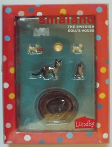 1/16 Smaland Cat Family Set (Cats, Basket & Bowl) Lundby #8042 Factory Seal MISB - Picture 1 of 7