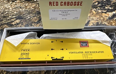 Red Caboose O Scale Kit RC-0417-3 R-30-12-9 Wood Reefer FW&D #20040 2-Rail 1:48 - Image 1 of 4