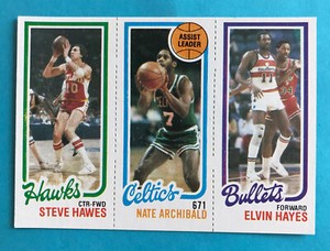 1980-81 Topps Basketball Nate Archibald #32 Hayes #248 Hawes #24 SHARP Centered