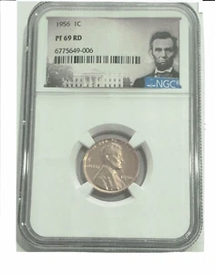 1956-P NGC PF 69 RED PROOF LINCOLN MEMORIAL PENNY GREAT EYE APPEAL POTTRAIT - Picture 1 of 4