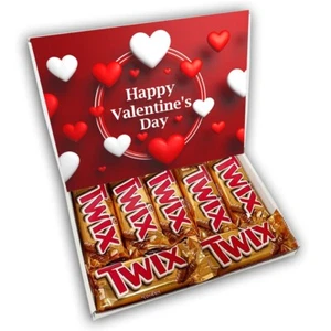 Twix Milk Chocolate Bars Gift Box Hamper Valentines Present Personalised - Picture 1 of 3