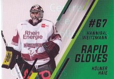 2020-21 German DEL Rapid Gloves #16 Hannibal Weitzmann