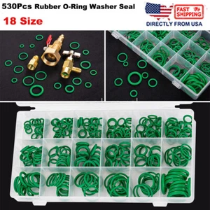530Pack Green HNBR O-Rings Assortment Kit For A/C Compressor 18 Sizes US Stock - Picture 1 of 8