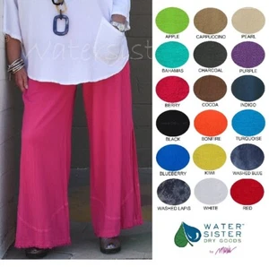 WATERSISTER Cotton Gauze WADE Long Slit Pant 1(S/M) 2(L/XL) 3(1X+) oh my COLORS - Picture 1 of 28