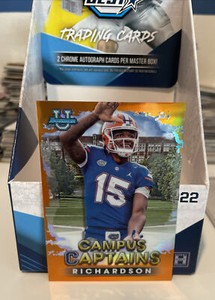 Anthony Richardson 2022 Bowman’s Best Campus Captains Orange Refractor #/25!!