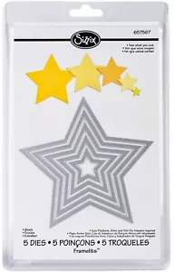 Sizzix Framelits Stars 5pc set #657567 Retail $22.99 5 perfect stars - Picture 1 of 12