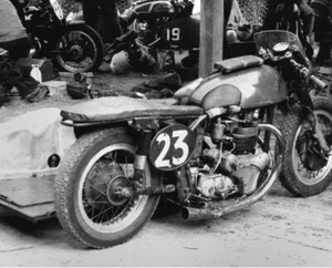 NorBsa sidecar racer 1958 di Chris Vincent Norton Manx BSA A10 motore foto 2 - Foto 1 di 1