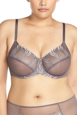 NOVO Sutiã Natori 736116 Sedução Corte e Costurado 32H Gunmetal $72 - Imagem 1 de 2