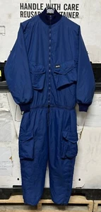 GENUINO MONO AISLANTE ÁRTICO BRITÁNICO AÑOS 80 DESMONTABLE AZUL ¡COMO NUEVO!!!! GRANDE - Imagen 1 de 9