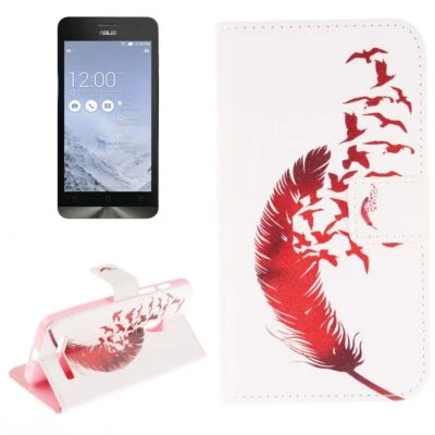 Custodia Cellulare per Cellulare Asus Zenfone 2 (5,0 Pollici) Rossi Piuma - Immagine 1 di 4