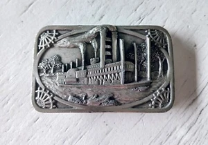 Vintage 1983 Siskiyou Riverboat Gürtelschnalle Steamboat Queen Mississippi Casino H-27 - Bild 1 von 3
