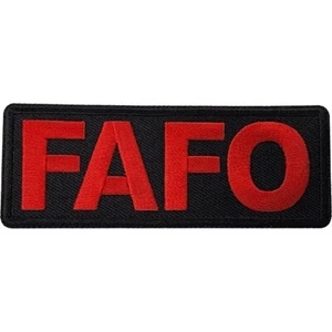 FAFO ricamato cucito su ferro su toppa divertente 4" x 1. 1/2" Mess Around Scoprilo - Foto 1 di 3