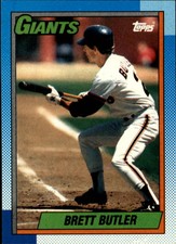 1990 Topps San Francisco Giants Baseball Card #571 Brett Butler