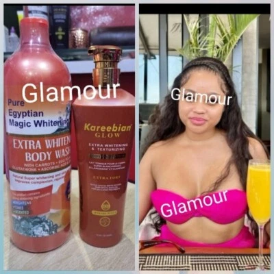 2pc. Pure Egyptian body wash & kareebian Glow texturising body milk👌 combo - Image 1 of 4