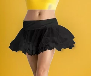 Adult Size Black Lace Petticoat By Leg Avenue One Size Fits Most - Picture 1 of 1