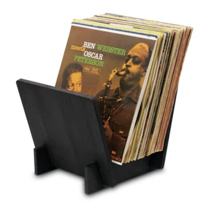 Dynavox ST40 Vinyl/Schallplattenständer Kiefernholz für ca. 40 LPs *Schwarz* - Bild 1 von 3