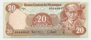 Nicaragua 20 Cordobas D.1979 Pick 135 UNC Uncirculated Banknote - Picture 1 of 2
