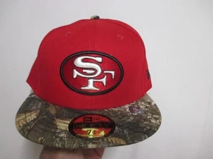 CAPPELLO SAN FRANCISCO 49ERS NEW ERA 5950 "CAMO RIM" MONTATO (7 3/4) NUOVO CON ETICHETTE RARO CAPPELLO! - Foto 1 di 5