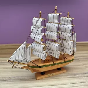 Vintage Hand Made Wooden Model Cutty Sark Clipper Ship - Picture 1 of 10
