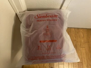 Heated Blanket -Sunbeam Microplush Heated Blanket, King Size Burgandy New - Picture 1 of 5