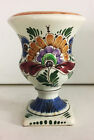Vintage Delft Polychrome Footed Urn Handpainted Floral 5 1/2 inches