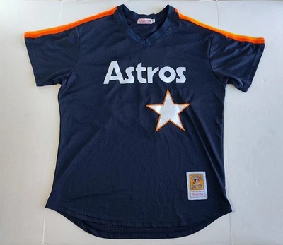 Houston Astros Nolan Ryan Jersey XL Blue Mitchell Ness Cooperstown MLB Mesh - Image 1 of 4