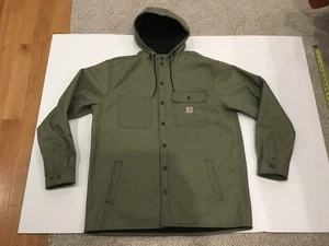 Carhartt Men's Rain Defender Relaxed Fit Heavyweight Hooded Shirt Jacket Large - Picture 1 of 16