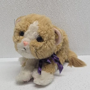 Kitty Kitty Jungle Kittens Tyco Tan & White Lion Cub Plush Purring Cat 1993 - Picture 1 of 17