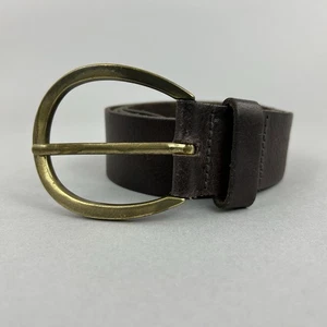 Next braune Leder Jeans Hüft Taille Vintage Freizeit Gürtel Größe M 44" lange Länge - Bild 1 von 15