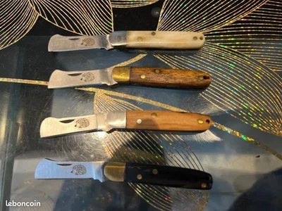 Lot de 4 mini couteaux de poche greffoir - Photo 1/3