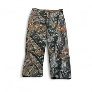 Vtg Wrangler Jeans Mens 40x30 Camo Straight Double Knee Denim Workwear Hunting - Picture 1 of 6