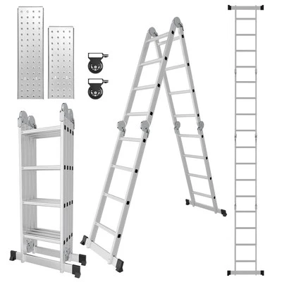 Klappleiter Stabil Multifunktionsleiter Mehrzweckleiter Teleskopleiter 4x4/4x5 - Bild 1 von 4