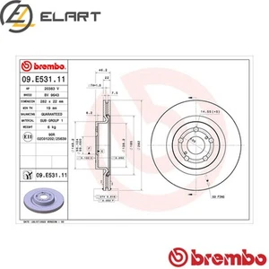 2x BRAKE DISC 09.E531.11 FOR TOYOTA YARIS M15A-FXE/FKS 1.5L 3cyl YARIS - Picture 1 of 7