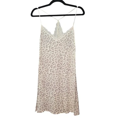 Victoria's Secret Heavenly Chemise Slip Dress Womens Medium Animal Print Lace - Image 1 of 4