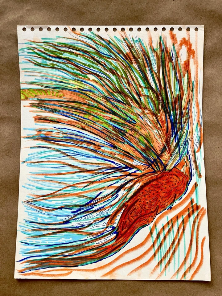 Pintura Abstracta Moderna Graffiti Arte Cubismo Expresivo Crudo Original Psicodélico Foto 1 de 1