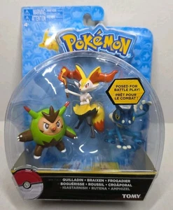 Tomy Pokémon Quilladin Braixen Frogadier in bilico per la battaglia figure nuovo - Foto 1 di 4